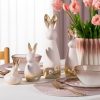 Figurka zająca wielkanocnego kremowa 10x7x17 cm – ozdoba świątecznego stołu