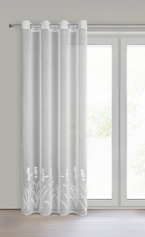 Firana gotowa Tonya biała 140 x 250 cm – rozprasza światło