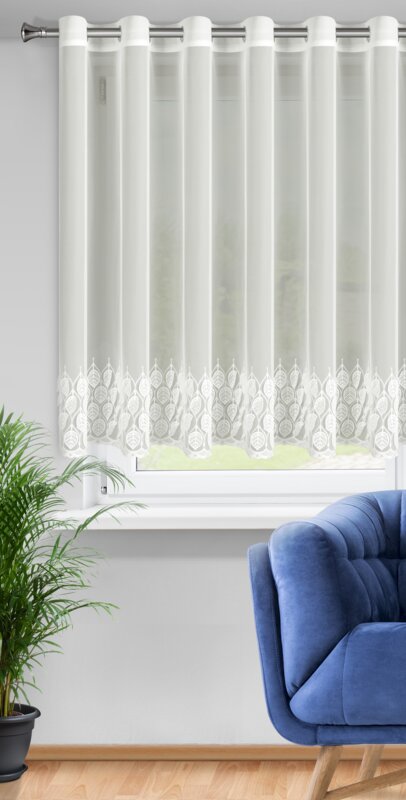 Firana gotowa NIRA kremowa 350 X 150 CM – rozświetla wnętrze