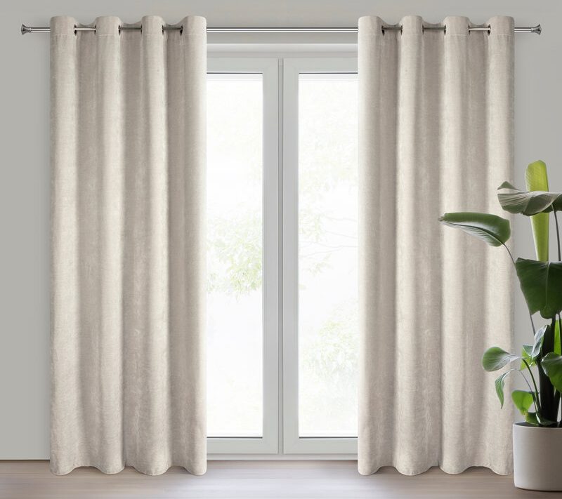 Zasłona gotowa Nilo beżowa 140 x 250 cm – przytulna atmosfera w domu