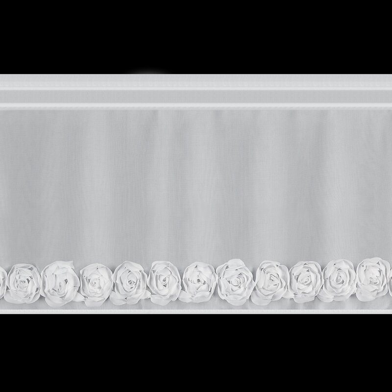 Zasłona gotowa Eva Minge biała 150 x 40 cm – ożywi Twoje okno