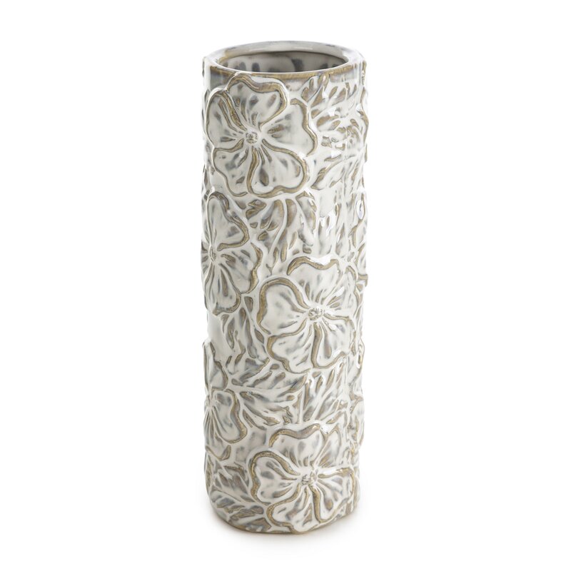 Wazon ceramiczny Naira kremowy 9 x 26 cm – na suszone kwiaty