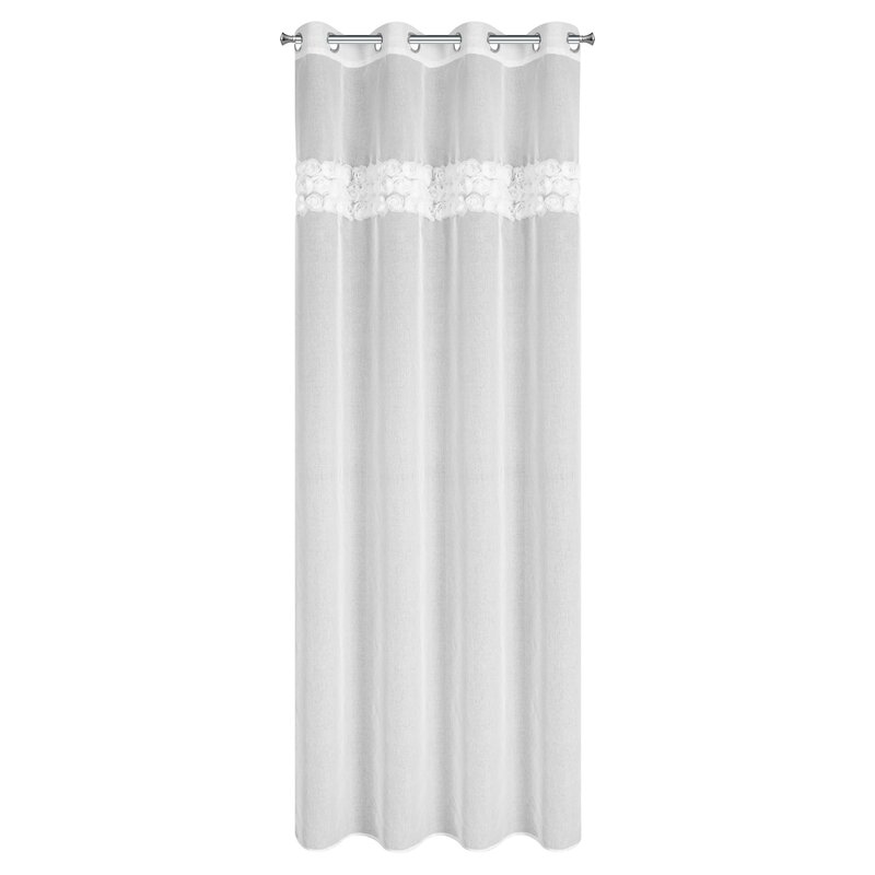 Firana gotowa Rosalie biała 140 X 250 cm – delikatnie rozprasza światło