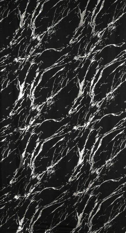 Zasłona gotowa LANI czarna 140 X 250 CM – modny wzór marmuru