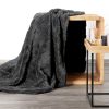Koc flanelowy Caro stalowy 150 x 200 cm – otulający ciepłem