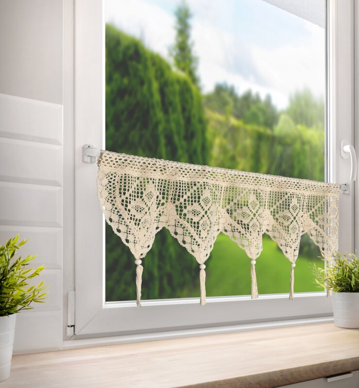 Zazdrostka Martha jasnobeżowa 150 x 30 cm – subtelnie filtruje światło