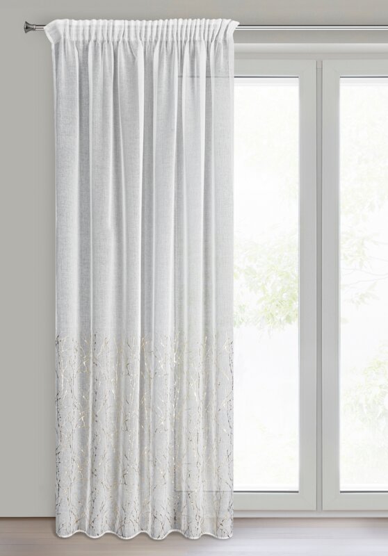 Firana gotowa Melia biała 140 x 270 cm – łatwa w utrzymaniu