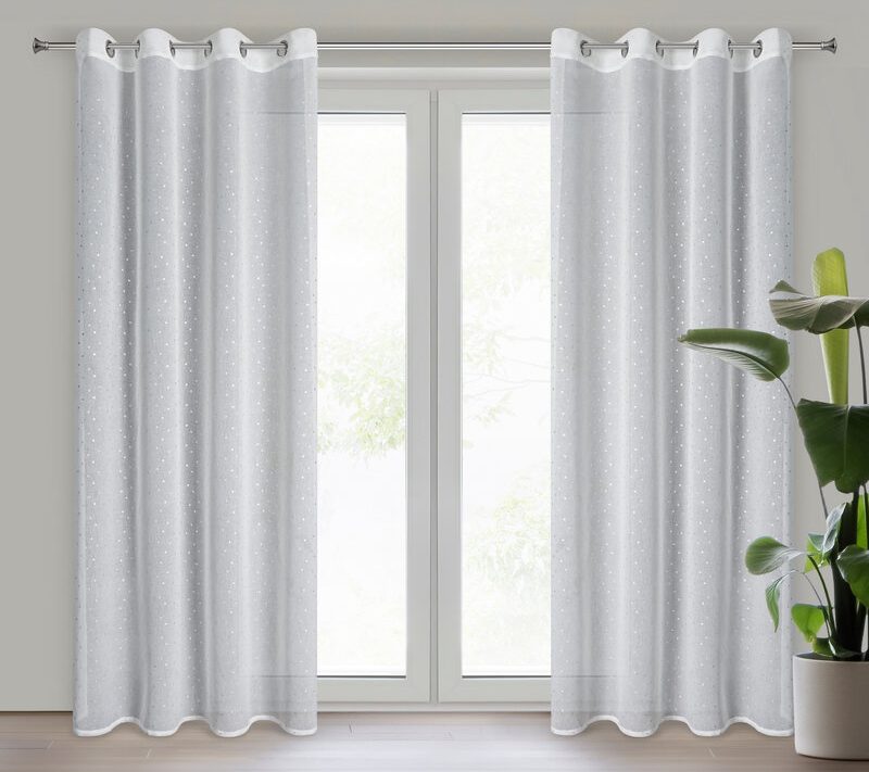 Firana gotowa Gina biała 140 x 250 cm – rozprasza światło