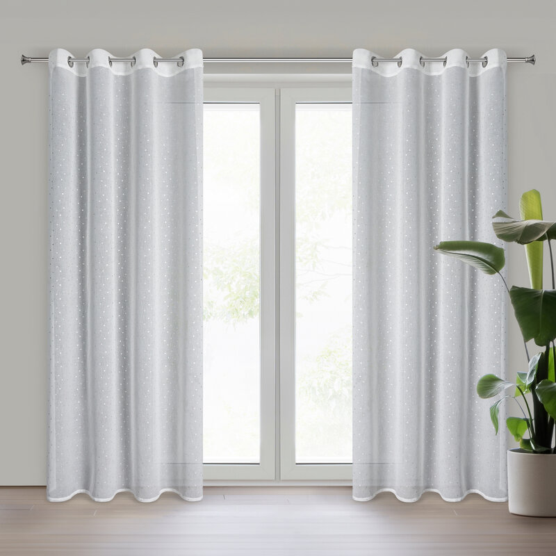 Firana gotowa Gina biała 140 x 250 cm – rozprasza światło