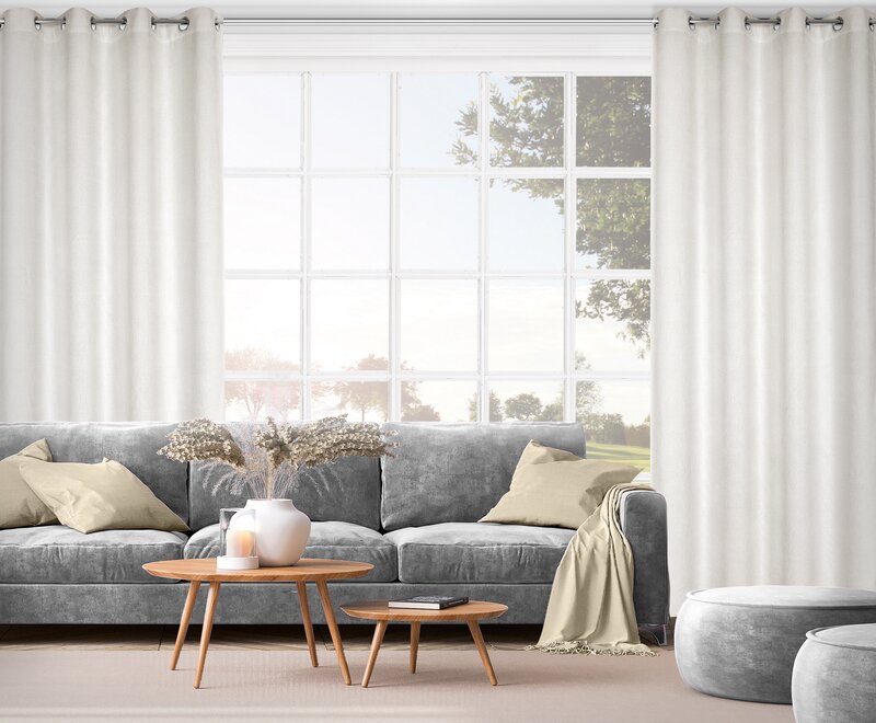 Zasłona gotowa Aleta jasnobeżowa 135 x 250 cm – zapewni prywatność
