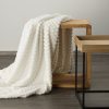 Koc flano Cindy6 biały 170 x 210 cm – miękki i przytulny