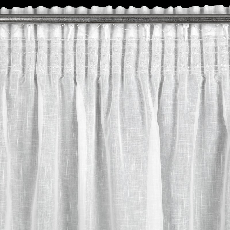 Firana gotowa deszczyk biała 140 x 270 cm – rozświetla wnętrze