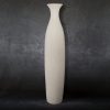 Wazon ceramiczny RISO kremowy O 13 X 63 CM – z unikalną fakturą