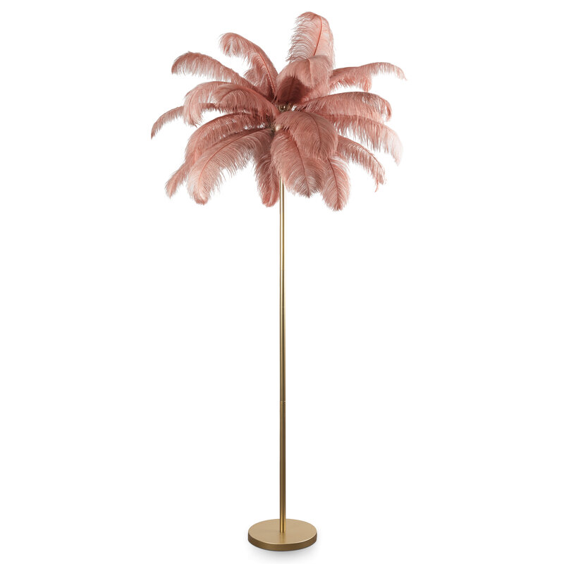 Lampa stołowa Feri pudrowy róż 95 x 95 x 180 cm – doda blasku wnętrzu