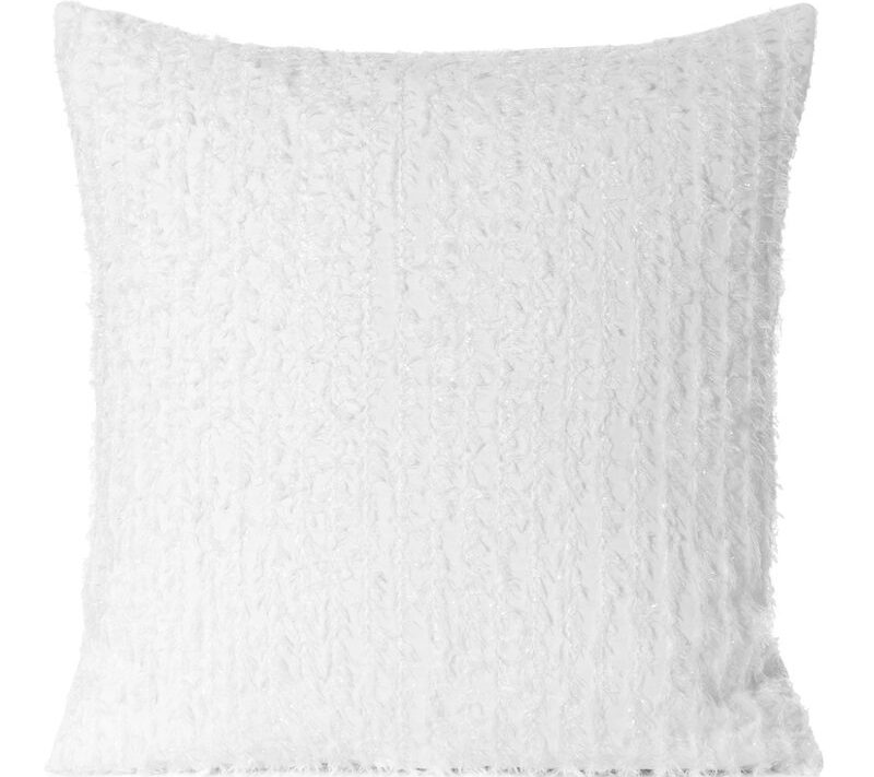Poszewka Selma biała 45 x 45 cm – dodaje ciepła
