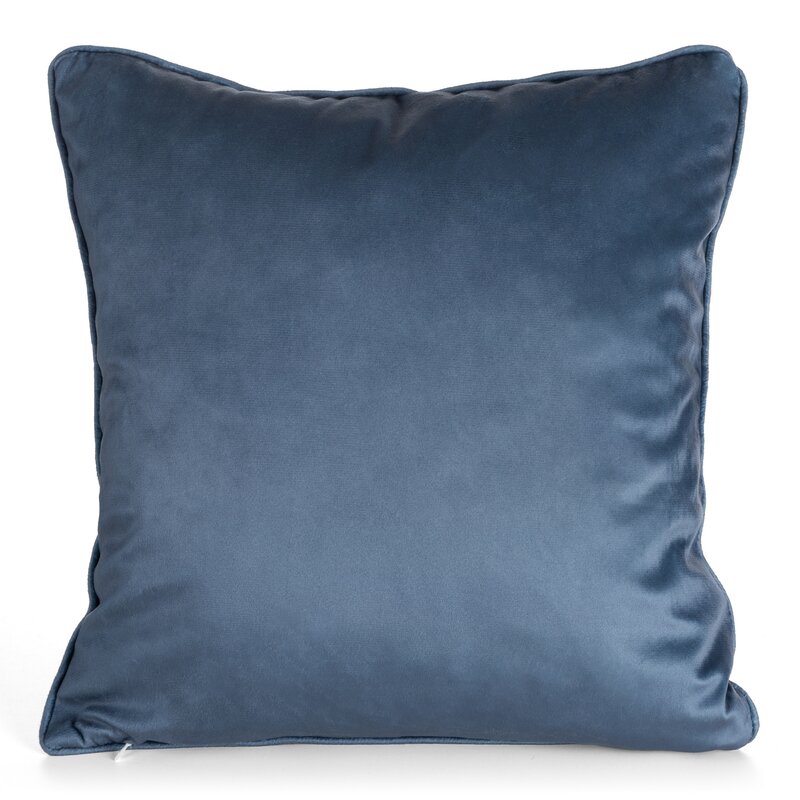 Poszewka welwetowa 202 niebieska 45 X 45 CM – z motywem ptaków