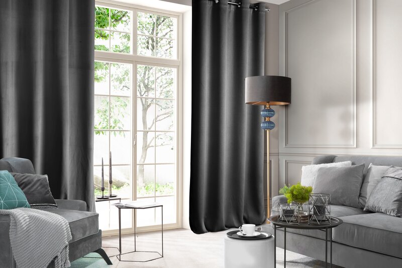 Zasłona gotowa D91 czarna 140 x 250 cm – zaciemnia i chroni