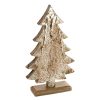 Figurka świąteczna brązowa 12 x 5 x 21 cm – drewniana dekoracja