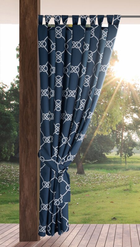 Zasłona gotowa na szelkach granatowa 155 x 240 cm – ochrona przed słońcem