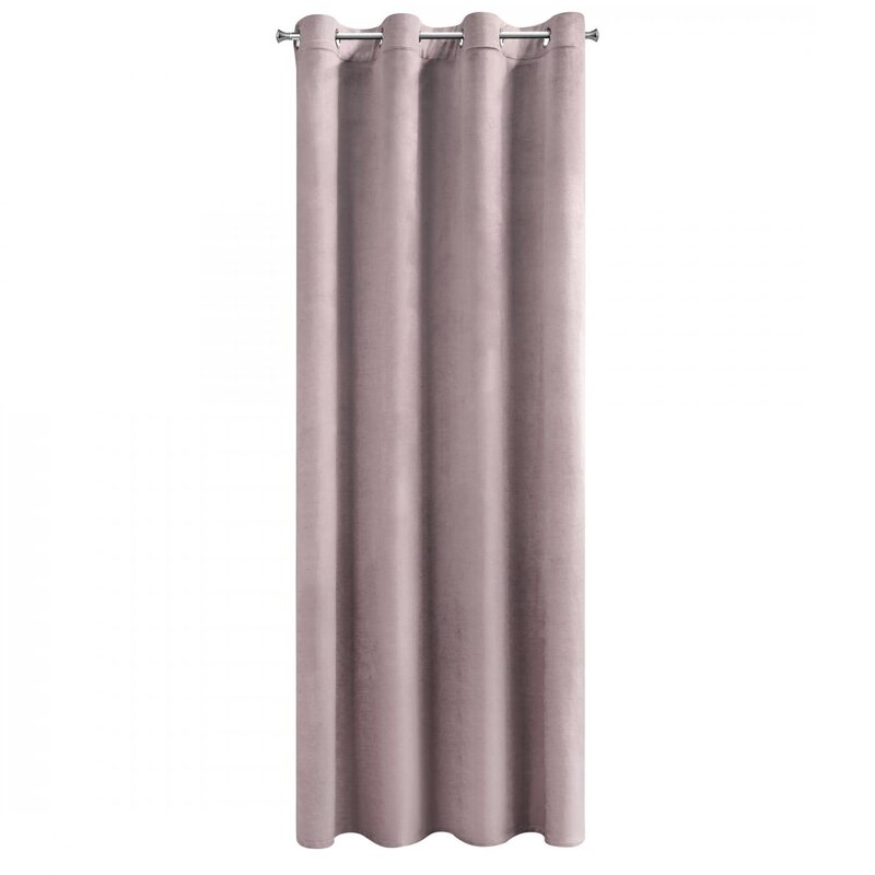 Zasłona gotowa D91 Rosa pudrowy róż 140 X 250 cm – delikatnie filtruje światło