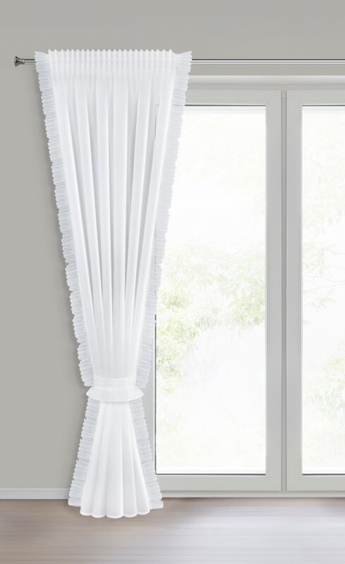 Firana gotowa biała 140 x 270 cm – rozprasza światło
