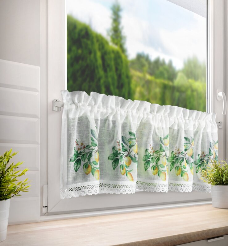 Firana gotowa Cloe biała 150 x 30 cm – rozjaśnia wnętrze