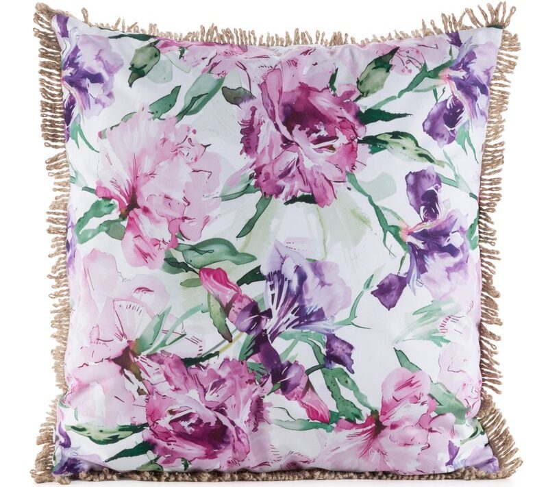 Poszewka Garden różowa 45 x 45 cm – wprowadza romantyczny nastrój