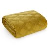 Narzuta welwetowa Sofia 5 miodowa 170 x 210 cm – dodaje ciepła