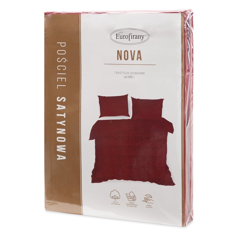 Komplet pościeli Nova3 bordowy 180 X 200 cm – miękki i przyjemny
