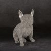Figurka ceramiczna piesek srebrny 13 x 9 x 17 cm – doda blasku wnętrzu