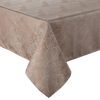 Obrus żakardowy ciemnobeżowy 140 x 260 cm – eleganckie tło stołu