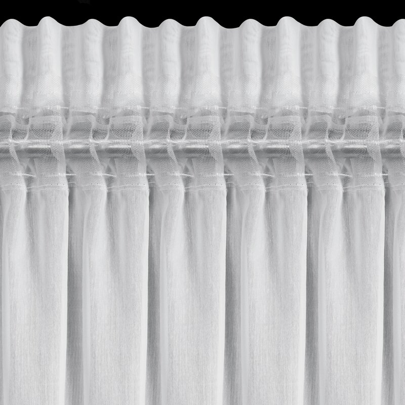 Firana gotowa biała 140 x 270 cm – rozjaśnia wnętrze