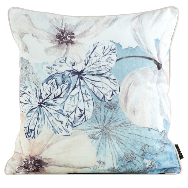 Poszewka Velvet SI/PO/VELVET niebiesko-beżowa 45x45 cm – doda uroku wnętrzu