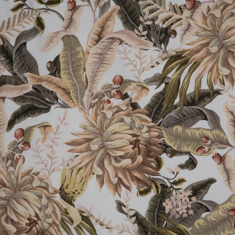 Pościel satynowa Spring beżowa 220 x 200 cm – elegancki wzór