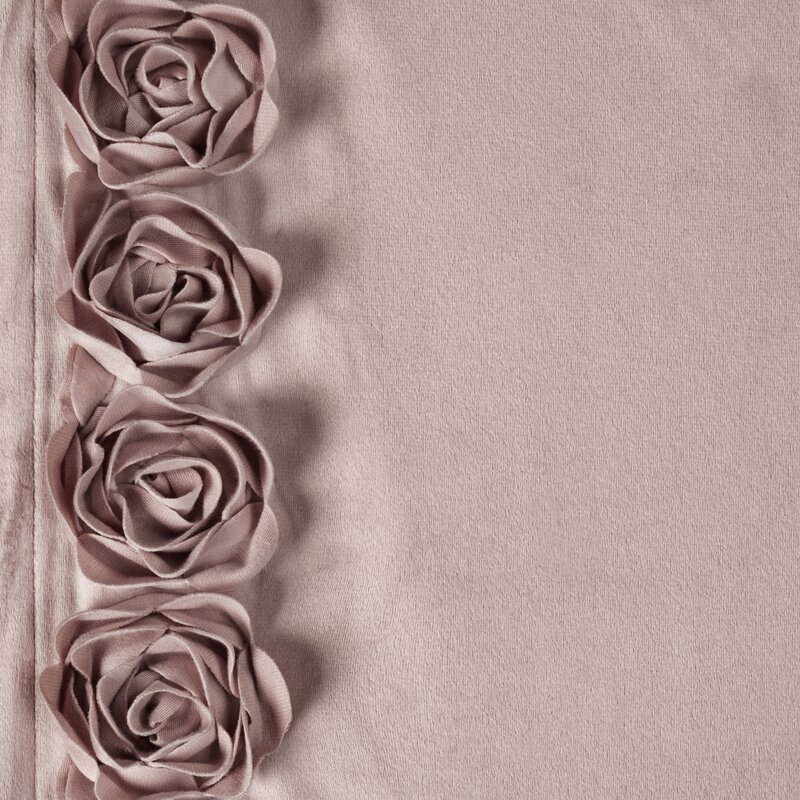 ZASŁONA GOTOWA ROSES 14 NA TAŚMIE 140 X 270 CM PUDROWY