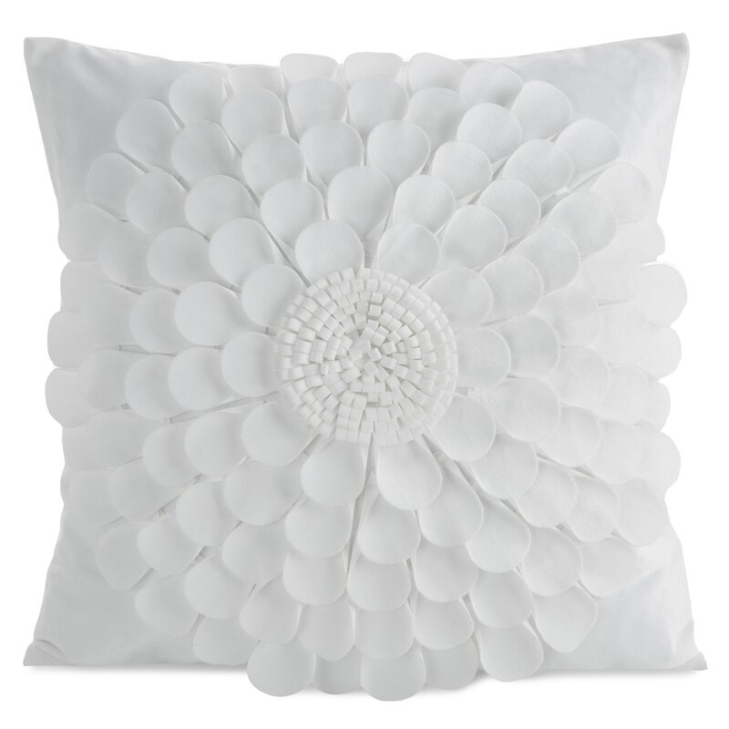 Poszewka dekoracyjna Flores 2 kremowa 45 X 45 cm – odmienia wnętrze