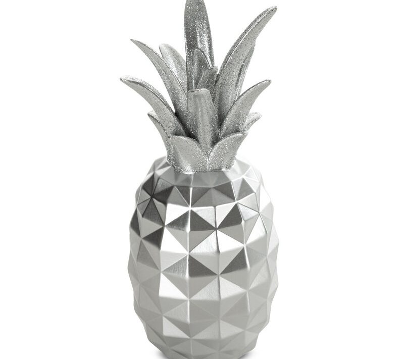 Figurka ceramiczna Estel srebrna 10 x 10 x 25 cm – doda blasku wnętrzu
