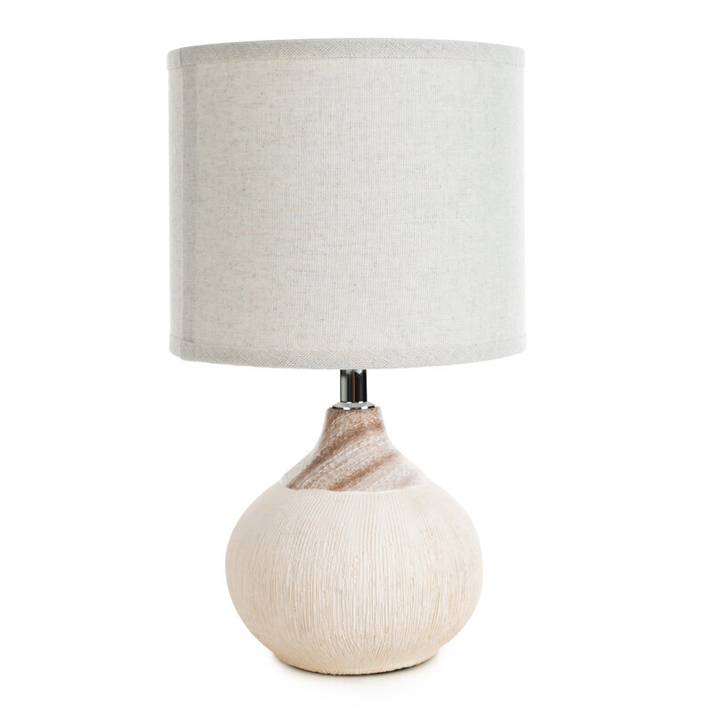 Lampa stołowa kremowa O 18 x 32 cm – tworzy przytulną atmosferę