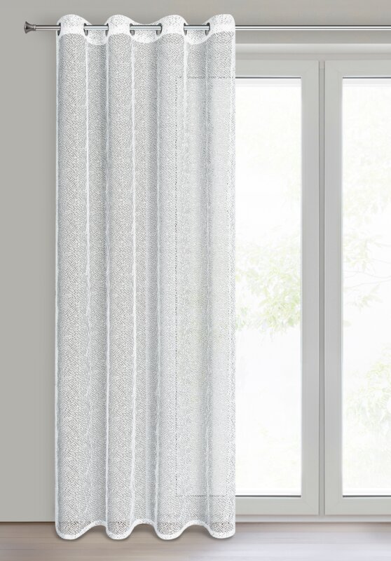 Firana gotowa Cyntia biała 140 X 250 cm – rozświetla wnętrze