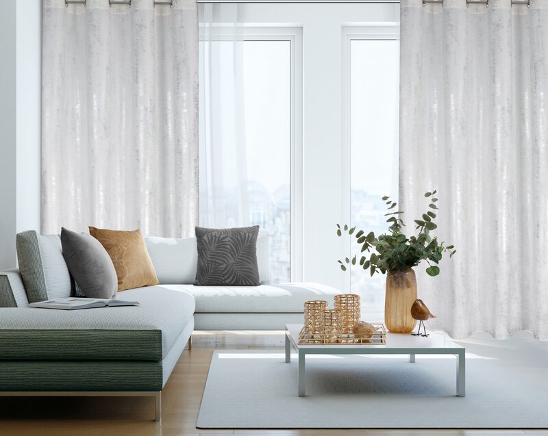 Zasłona gotowa Renia biała 140 x 250 cm – zaciemnia pomieszczenie