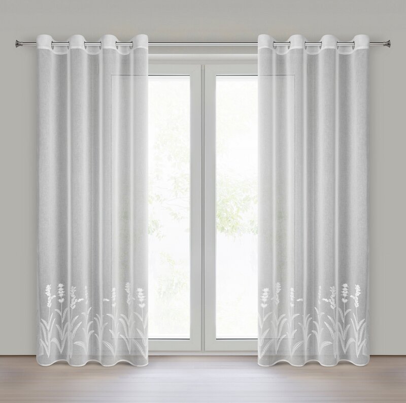 Firana gotowa Tonya biała 140 x 250 cm – rozprasza światło