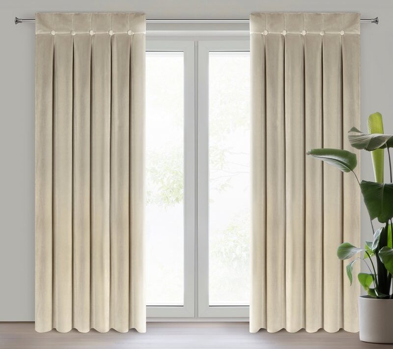 Zasłona gotowa Alita beżowa 140 x 250 cm – zaciemnia i zdobi