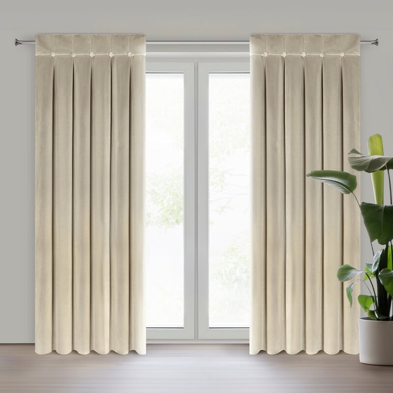 Zasłona gotowa Alita beżowa 140 x 250 cm – zaciemnia i zdobi