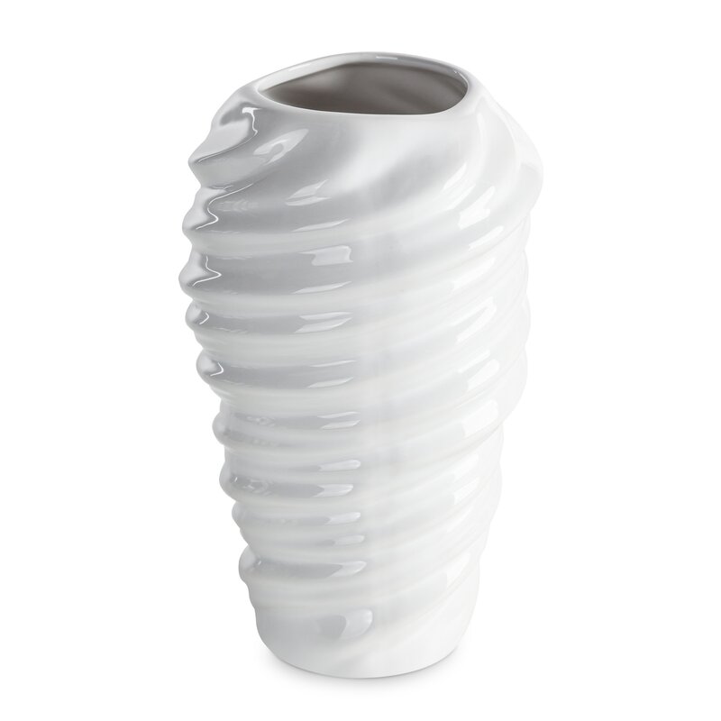 Wazon ceramiczny Diego biały 15 x 15 x 24 cm – idealny na kwiaty