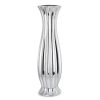 Wazon ceramiczny Felix srebrny 17 x 17 x 58 cm – na suszone kwiaty