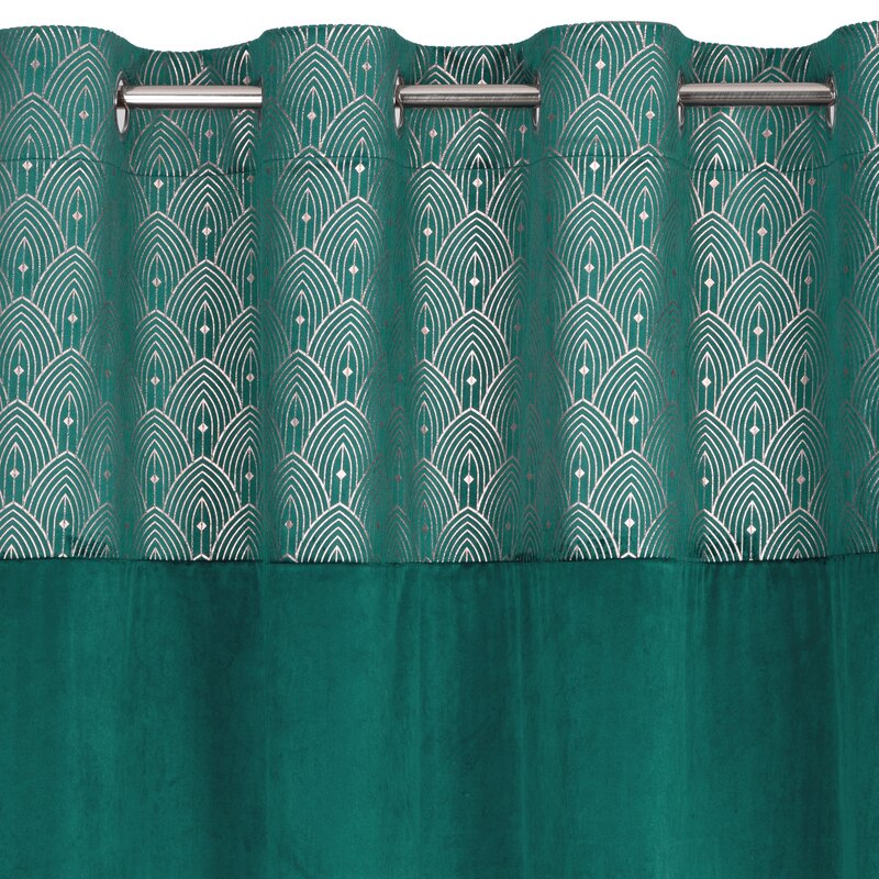 Zasłona welwetowa Agnes turkusowa 140 X 250 CM – do salonu i sypialni