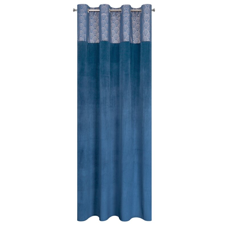 Zasłona gotowa D91 AGNES granatowa 140 X 250 cm – miękki welwet