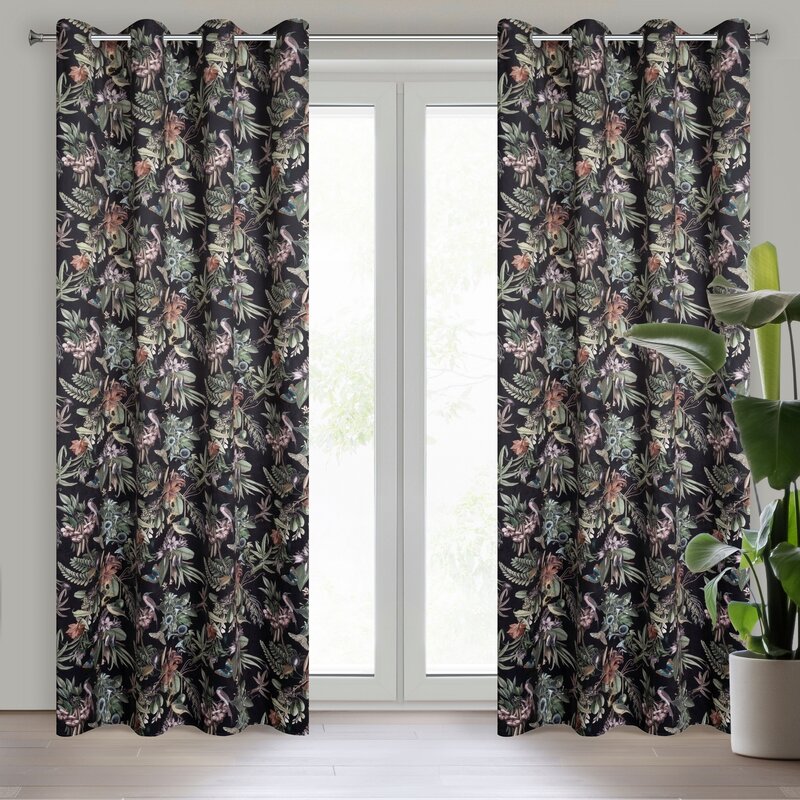 Zasłona gotowa Becky czarna 140 x 250 cm – zaciemnia pomieszczenie