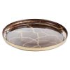 Patera szklana Suzi złota fi 28 x 2 cm – elegancka dekoracja