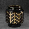 Wazon ceramiczny EMERA1 czarny fi 12 x 13 cm – na suszone kwiaty